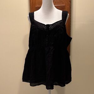 Torrid Elegant Black Top - size 1X